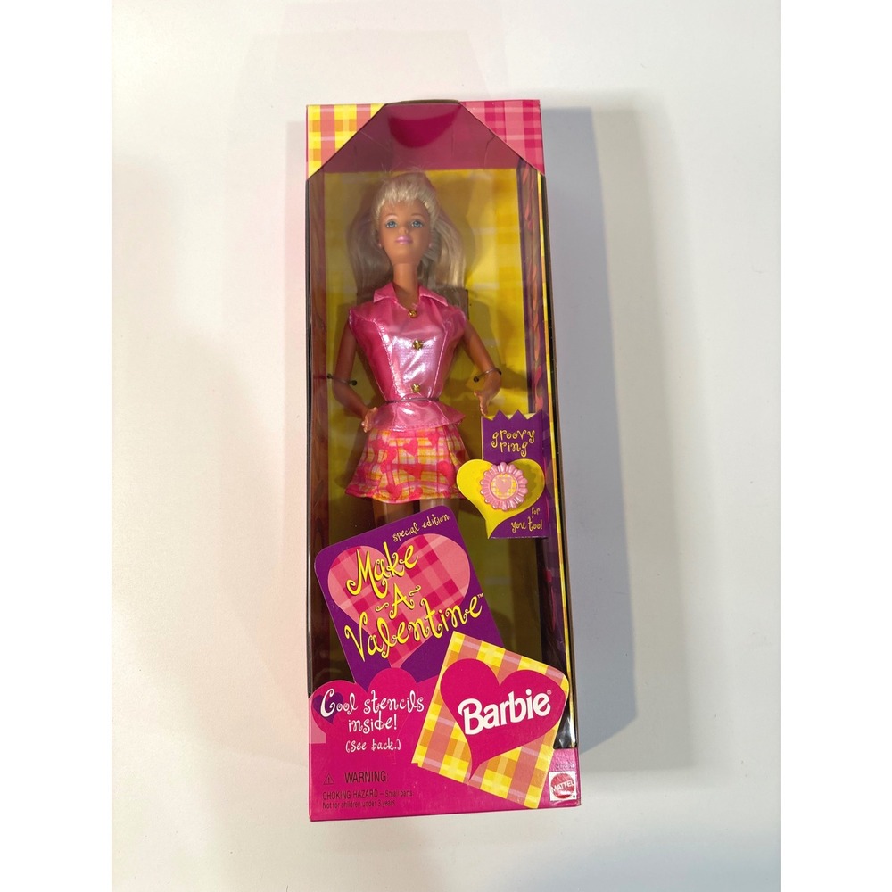 Mattel Make A Valentine Barbie Special Edition 1998 Pink Outfit Doll 20339 NEW